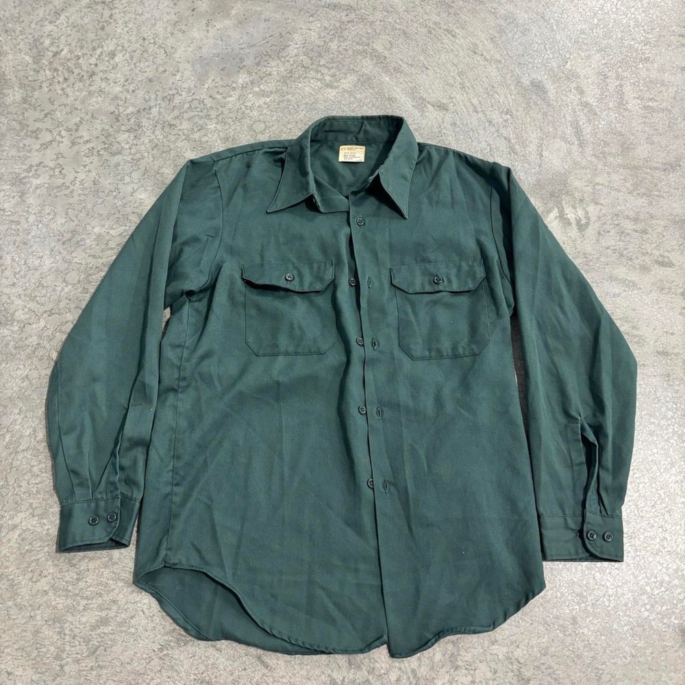 Vintage 1970s Big Mac J.C. Penney No-Iron Work Shirt Estimated Small